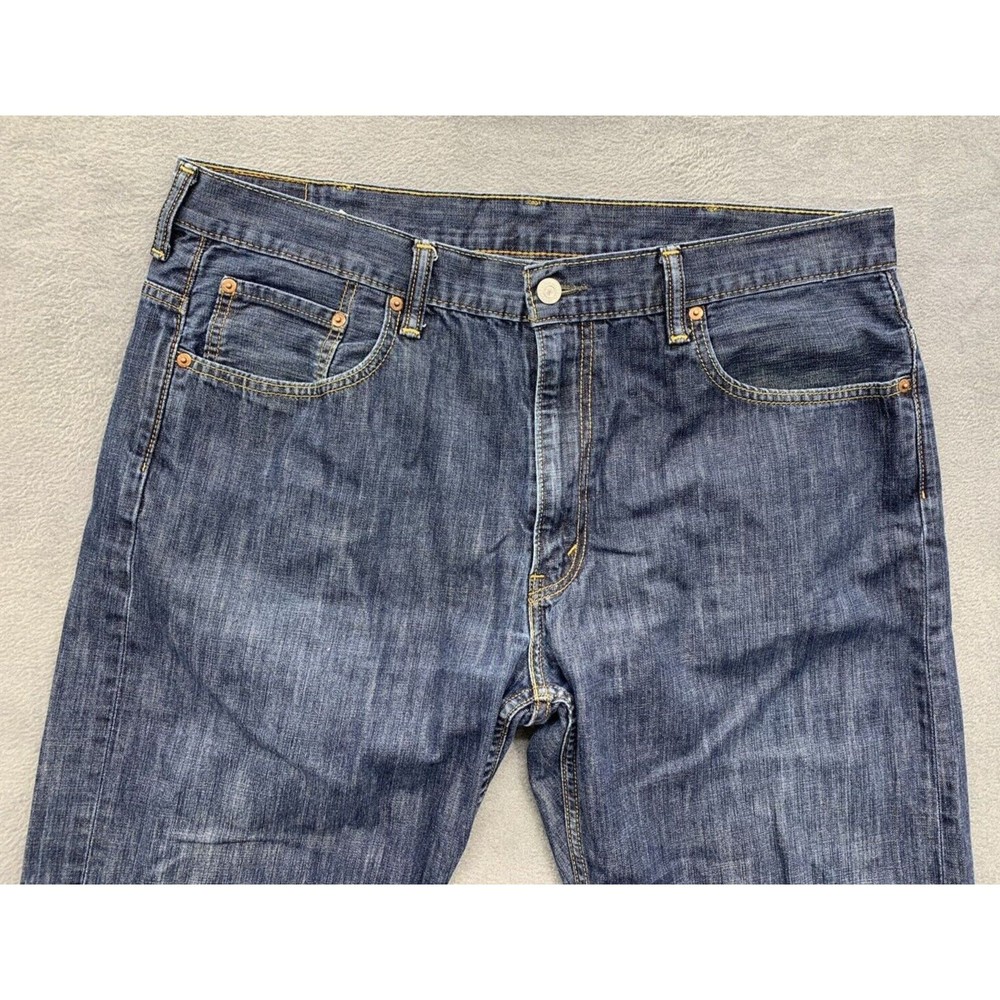 Levi's Strauss 514 Denim Jeans Men's Size 38 X 34 Blue 100% Cotton Straight Leg - Picture 8 of 16